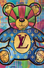 LOUIS VUITTON TEDDY BEAR 11X17 PRINT  GIFT FOR KIDS ROOM WALL ART BY DENARDAI