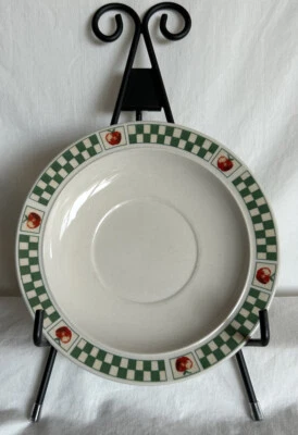 Gibson предметы домашнего обихода яблоко груши корзина узор хлеб тарелки 6 дюймов винтажный набор из 4 - Изображение 1 из 4