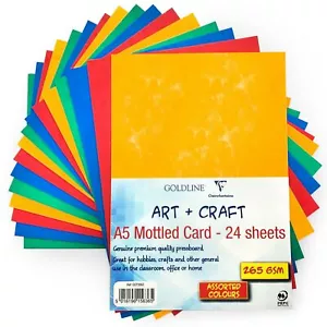 A4 + A5 Coloured Craft Card 265gsm - PRINTER COPIER CRAFT CARD - Colour School - Picture 1 of 7
