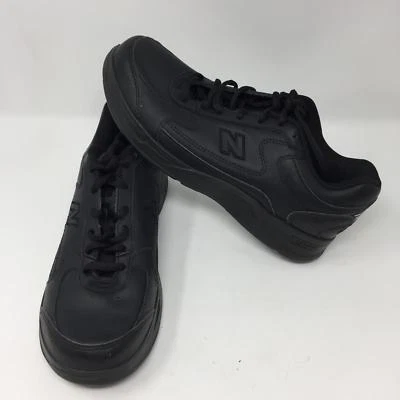 New Balance  Black Leather Shoes Sz 10B Lace Up Walking Sneakers Abzorb WW576BK - Image 1 of 4