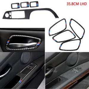 Juego de molduras de panel de interruptor de ventana de fibra de carbono para BMW Serie 3 E90 E92 E93 20052012 - Imagen 1 de 7
