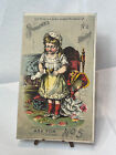 Antique Trade Card  Spurlock's No 5 Bluing Victorian Girl With Doll
