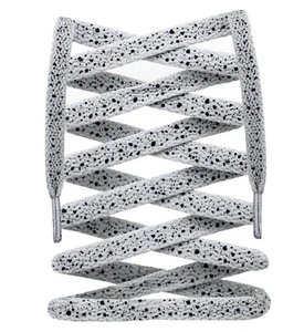 LitLaces - Custom Flat Shoe Laces Spotted Splatter Cement AJ3 AJ4 Sublimated  - Picture 1 of 12