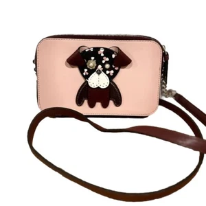 Bolso Bandolera Kate Spade Nuevo Sin Etiquetas Floral Rosa y Granate Cachorro Doble Cremallera 3 Bolsillos - Imagen 1 de 8
