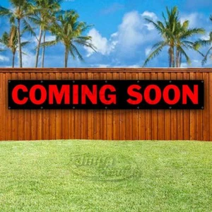 COMING SOON Advertising Vinyl Banner Flag Sign LARGE HUGE XXL SIZES USA - Picture 1 of 6