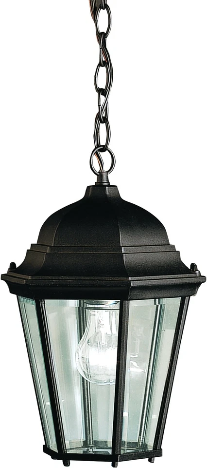 Kichler 9805 黑色 1 灯户外吊坠 来自 The Madison 系列 — 第 1/1 张图片