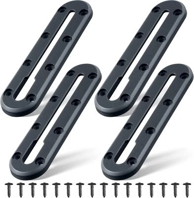 Hohean 4 Pack Kayak Track, 7 Inch Kayak Low Profile Track for Fishing Rod Holder