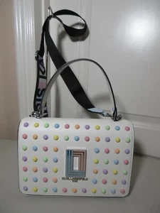 KARL LAGERFELD SIMONE FLAP IVORY CANDY CROSSBODY BAG NWT - Picture 1 of 11