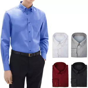 Camicia Uomo Cotone Button Down Con Taschino Regular Fit Comoda Casual VEQUE - Foto 1 di 37