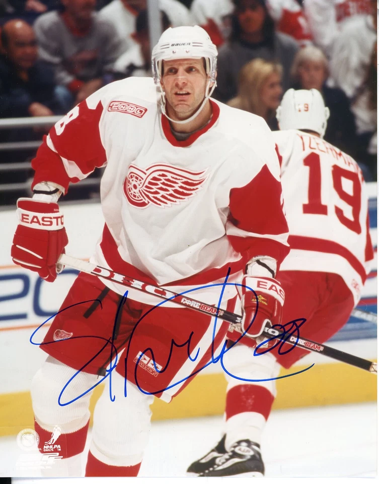 Steve Duchesne Autografiado 8x10 Detroit Red Wings Envío Gratis #S2803 Foto 1 de 1