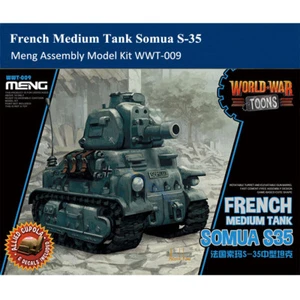 Kit Modelo de Conjunto de Plástico Meng WWT-009 Francés Mediano Tanque Somua S-35 Q Edition - Imagen 1 de 4