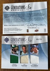 Ultimate Collection Generations 6 #/25 2009 Joe DiMaggio Harmon Killebrew - Imagen 1 de 2