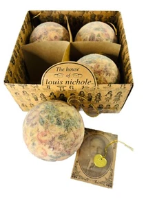 VTG Set 4 Louis Nichole Victorian Rose 3" Christmas Balls Kurt Adler 1999 Roses - Picture 1 of 9