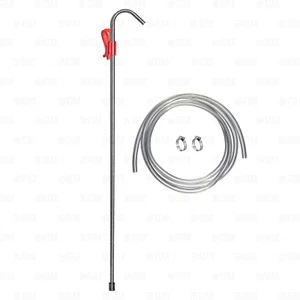 24" Stainless Steel Racking Cane Homebrew Beer Siphon Kit with Tubing and Bucket - Picture 1 of 7