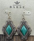 Barse Bewitched Statement Earrings Malachite Bronze NWT