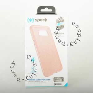 Speck Presidio Clear + Glitter Case For Samsung Galaxy S8 Plus - Rose Pink Gold - Picture 1 of 5