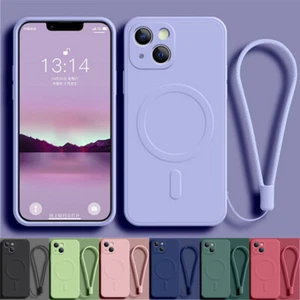 For iPhone 17 16 15 14 13Pro Max 12 Shockproof Silicone Soft Case Magnetic Cover - Photo 1 sur 28