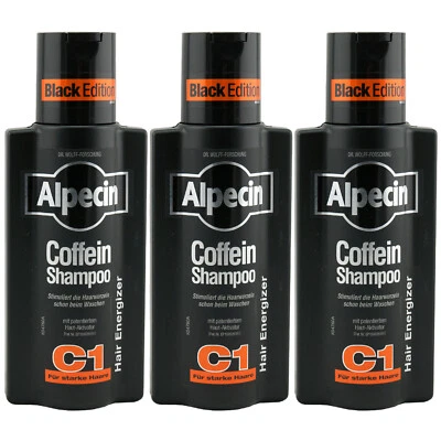 Alpecin C1 BLACK EDITION Coffein Shampoo 3 x 250 ml Hair Energizer