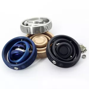 New Metal Gyroscope Toy Stainless Steel Hand Fidget Stress Relief Focus Toy Gyro - Picture 1 of 16