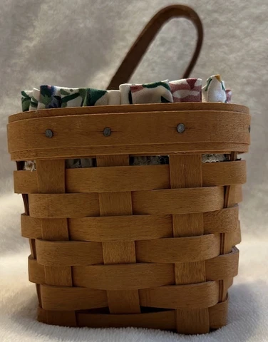LONGABERGER small hanging basket fabric lining 1997 Cover