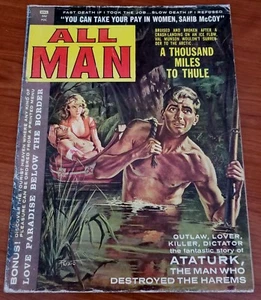 ALL MAN Adventure Magazine V1 #10 April 1960 Prezio GGA Bandidos Dean Ballenger - Picture 1 of 9