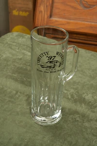 Libbey Glass 9" Mug 1997 Corvette Rally Ride the Wild Rogue (D3L) Beer Tall - Picture 1 of 11