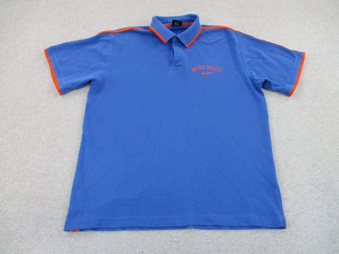 Boise State Broncos Polo Shirt Adult Medium Blue Orange Football Nike Mens A46 Cover