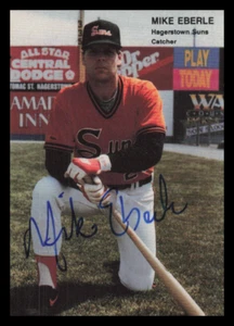1990 Hagerstown Suns MIKE EBERLE Signed Card autograph auto ORIOLES - Picture 1 of 1