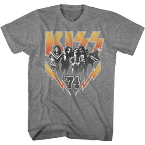 Camiseta para adultos Kiss 74 banda de música metal merchandising - Imagen 1 de 3