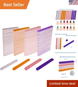 Colorful 400 Pcs Mini Emery Board Nail Files - Portable & Hygienic Tools - Picture 1 of 9