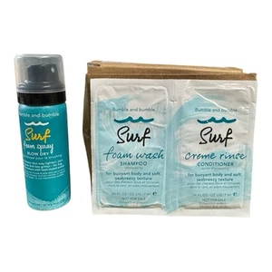 14x Bumble and Bumble SURF Shampoo Conditioner Sample Packets & 1 oz Foam Spray - Picture 1 of 9