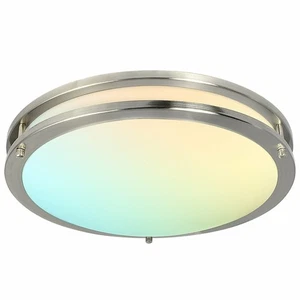 Luxrite 16 Inch LED Flush Mount Ceiling Light CCT 27K / 30K / 35K / 40K / 50K - Picture 1 of 7