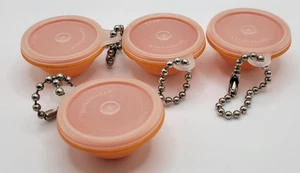 Tupperware Mini Bowl with Lid Key Chains Lot of 4 Orange #1307 - Picture 1 of 5