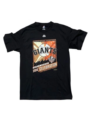 Camiseta mediana de béisbol Majestic San Francisco Giants 2010 campeones mundiales MLB Foto 1 de 4