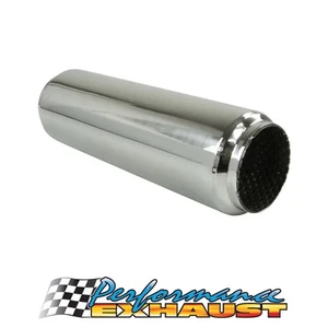 VIPER Hotdog Stainless 3.5" - 14" Long x 4.5" ROUND - Perforated 304SS - Brushed - Picture 1 of 4