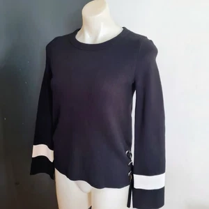 Women's size XS 'FOREVER NEW' Gorgeous black knit jumper with tie up sides - EUC - Picture 1 of 8