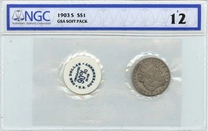 1903-S Morgan Dollar GSA SOFT PACK S$1 NGC F12 - Picture 1 of 2