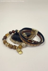 Fashion Brown Gold Tone Bracelets, 50.0g - Picture 1 of 4