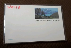 US Postal Stationery UX118 Mint Postal Card Take Pride in America 1987 - Picture 1 of 2