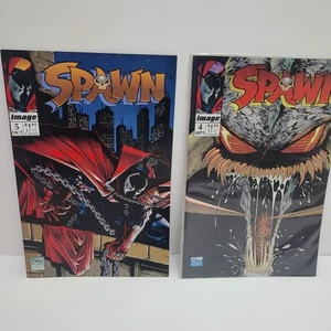 1992 Image Comics SPAWN #4-5  Todd Mcfarlane Vintge Excellent Condition Lot of 2 - Picture 1 of 10