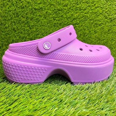 Crocs Stomp Clog Womens Size 6 Purple Beach Walking Outdoor Platform Sandals - Image 1 of 4