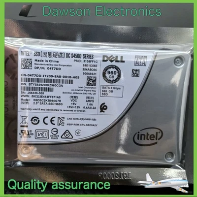 S4500 DELL Intel 960GB 2.5" SATA 6G PowerEdge 14Gen 15G 16G R640 R650 Server SSD - Image 1 of 4