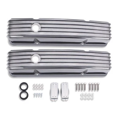 Cubiertas de válvula con aletas altas para Chevy bloque pequeño SBC 283 305 327 350 400 58-86 Foto 1 de 4