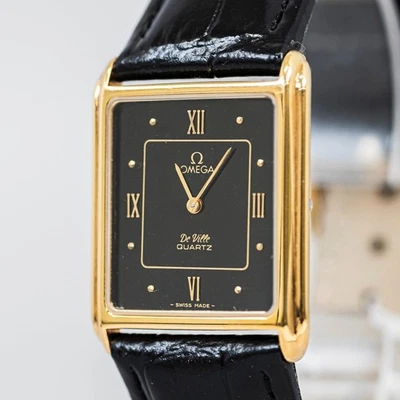 Sin Tarifa *CASI COMO NUEVA* Tanque Vintage OMEGA De Ville Cal.1365 Qz Push Gold 25 mm Hombres Foto 1 de 4