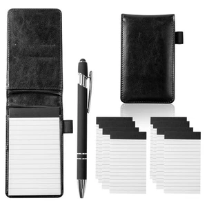 Set 10 Pezzi Porta Blocco Note Piccolo Tascabile Notebook 3 x 5 Pollici con Penna - Foto 1 di 4