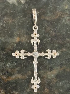 LOREE RODKIN argento sterling zirconi grande croce $ 800 org  - Foto 1 di 4