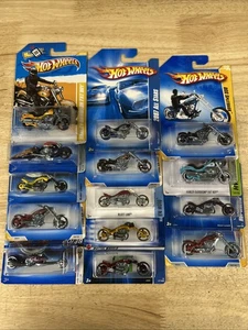 Hot Wheels Motorcycle Lot Of 14 Harley Fat Boy Blast Lane OCC Splitback & More - Picture 1 of 15