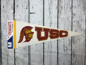 VTG USC Trojans Retro Logo Wincraft Sports NCAA READ Pennant Flag Banner NWD - Picture 1 of 5