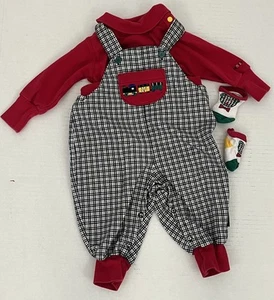 Pagliaccetto pagliaccetto vintage Gymboree bambino calze treno set 3 pezzi - Foto 1 di 9