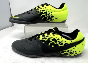 Nike Elastico II Indoor Soccer Shoes Sneakers Athletic Gray Green/Yellow Mens 13 - Picture 1 of 8